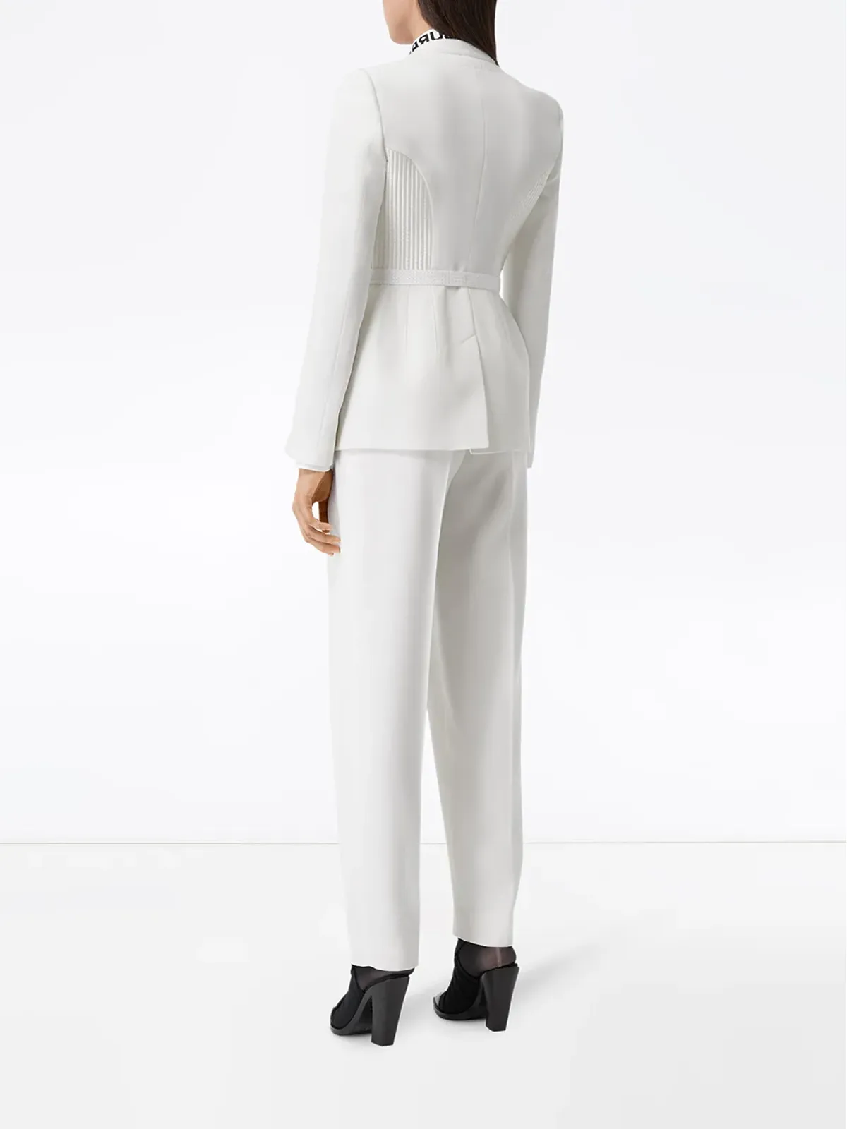 Burberry シングルブレスト ベルテッド ブレザー - 画像4
