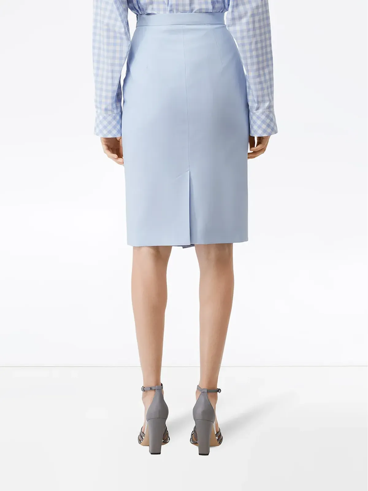 Burberry フロントカットアウト ペンシルスカート - 画像4