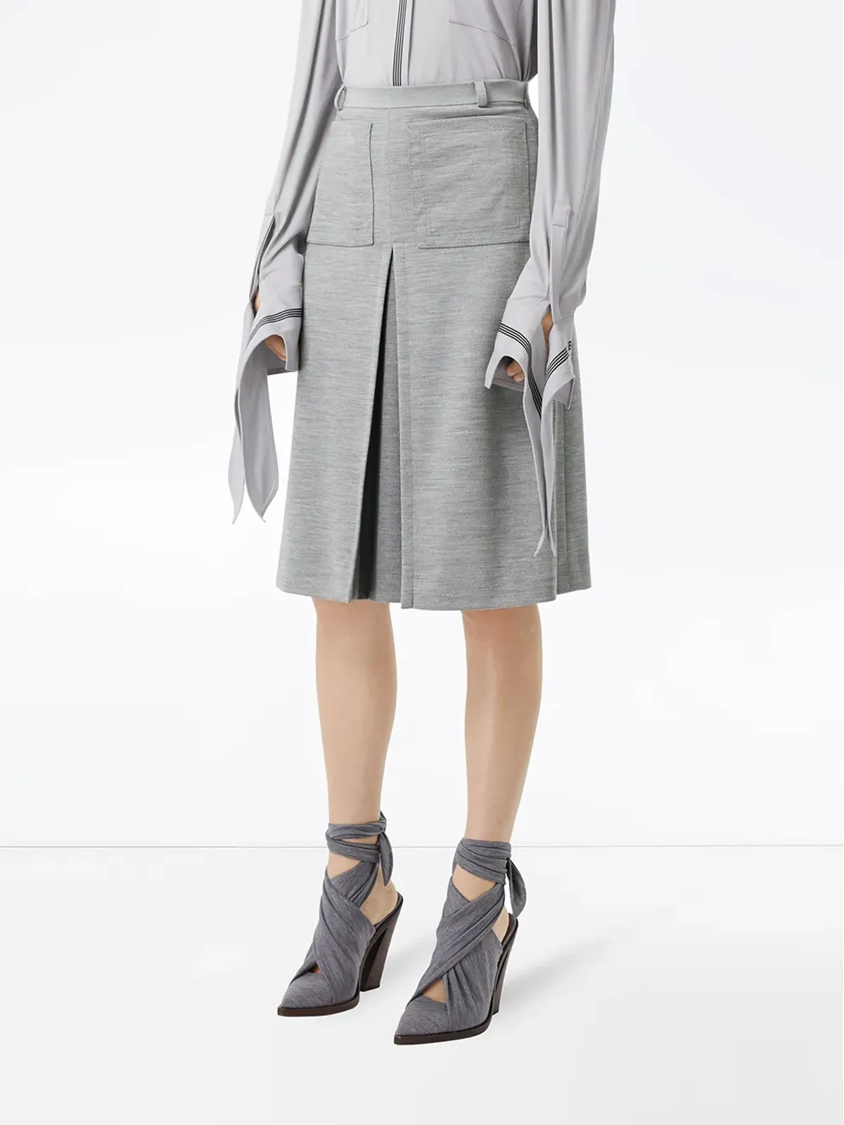 Burberry ボックスプリーツスカート - 画像3