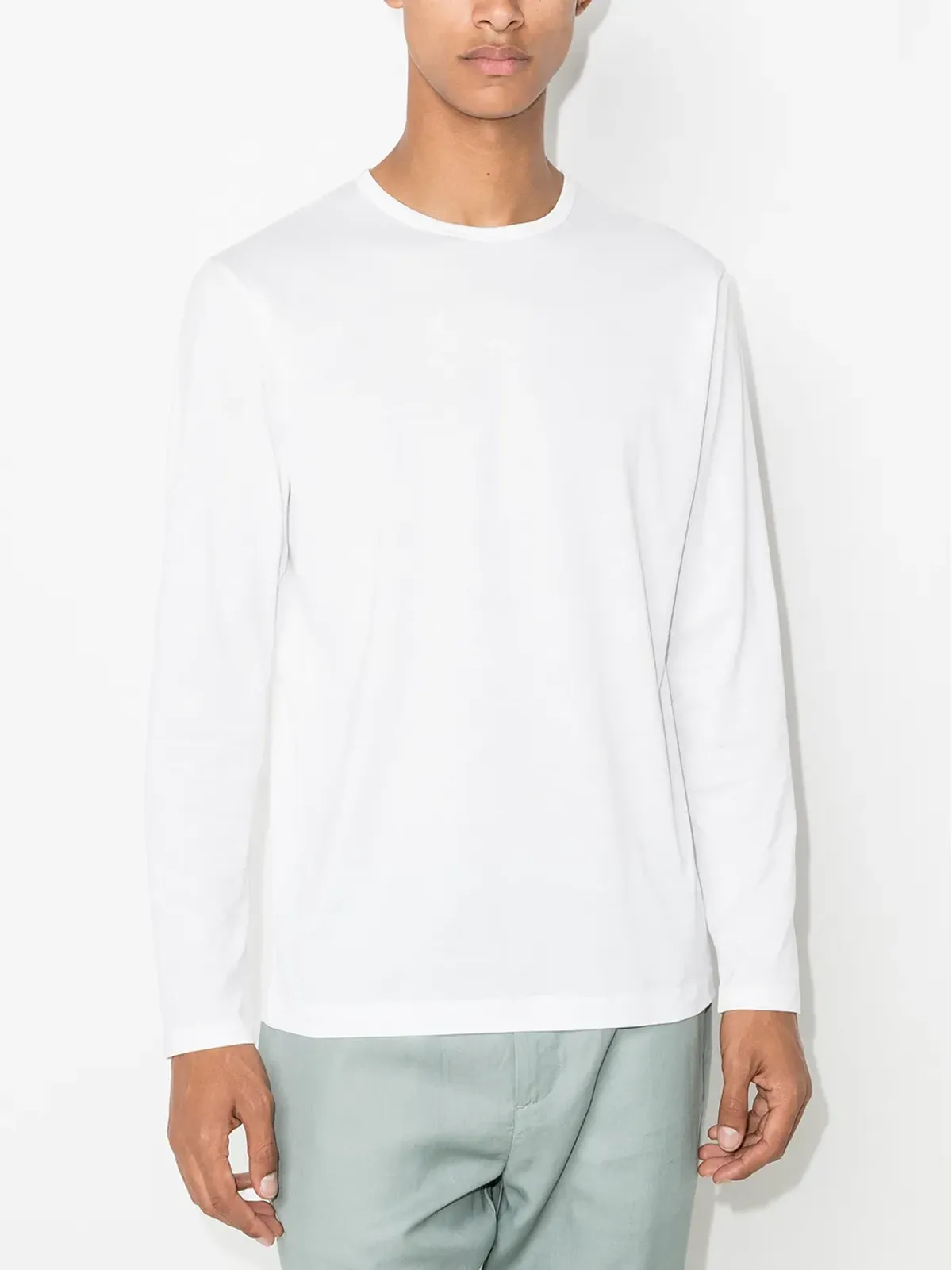 Sunspel ロングスリーブTシャツ - ホワイト - 画像2