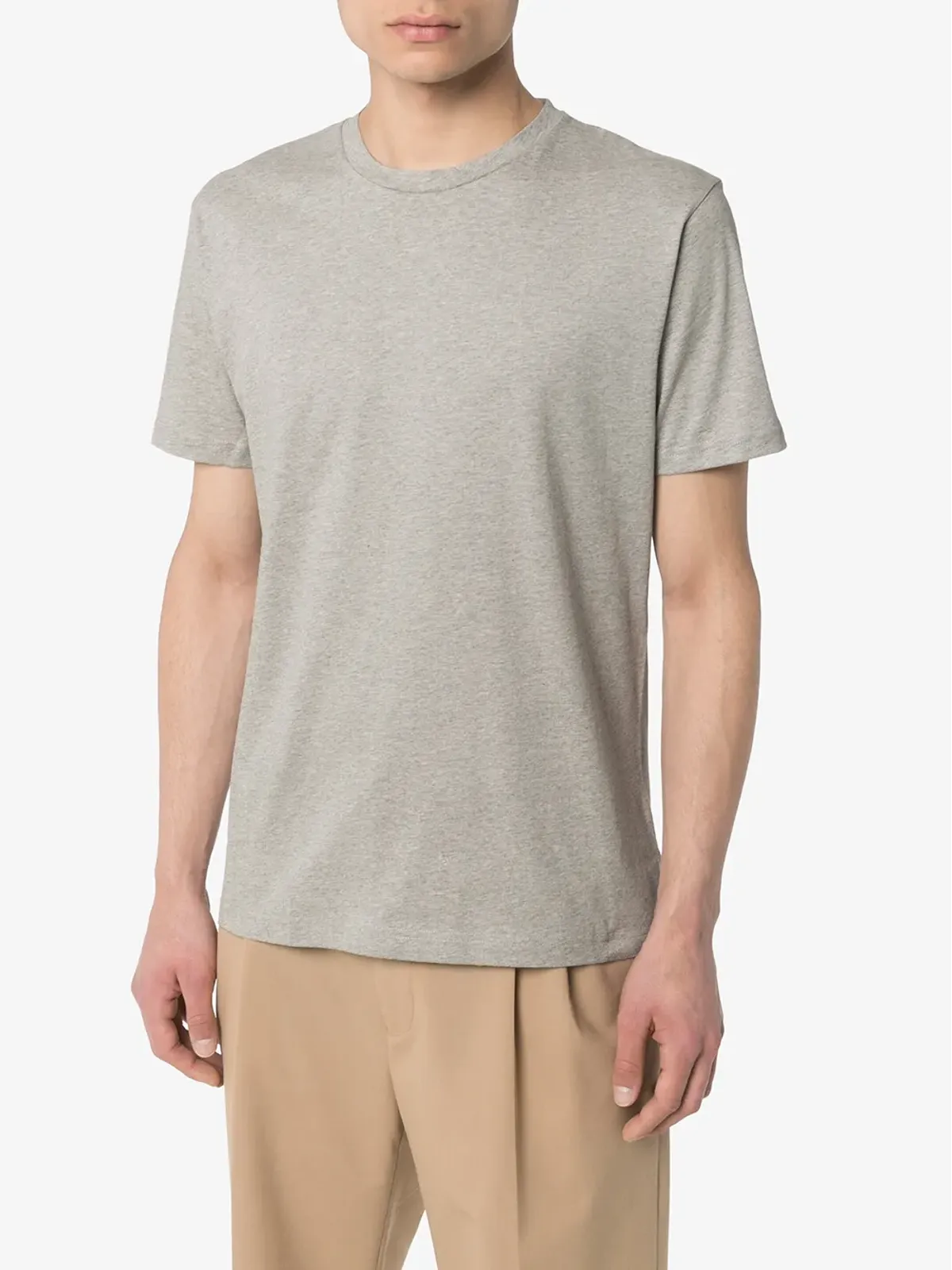 Sunspel リビエラ コットン Tシャツ グレー - 画像2