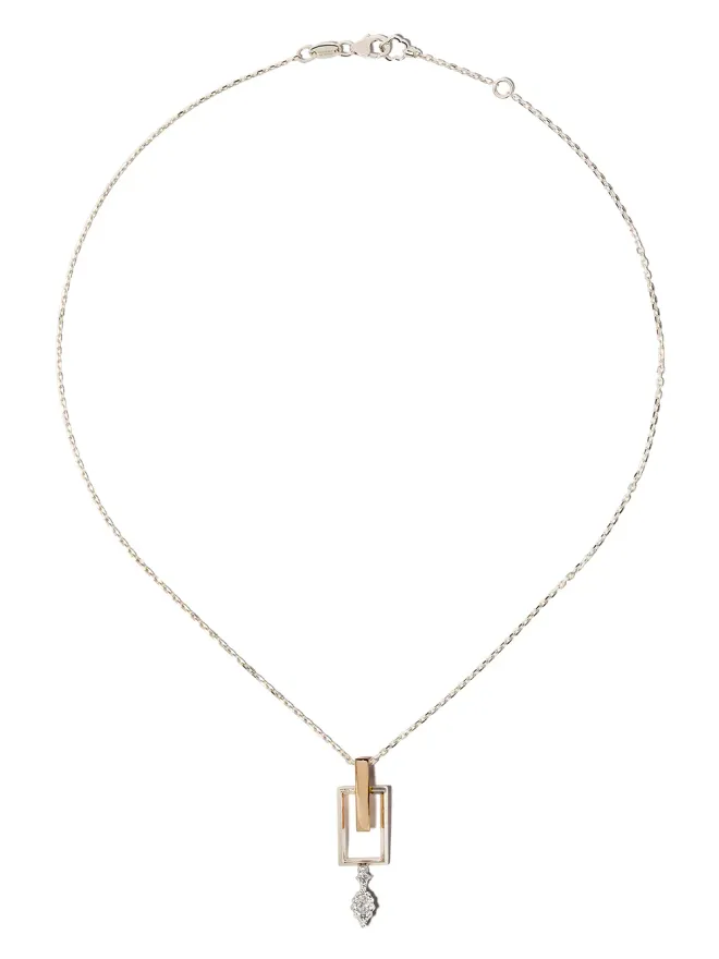 Yeprem Yeprem 18K ホワイトゴールドとローズゴールド ダイヤモンド ペンダントネックレスの商品画像
