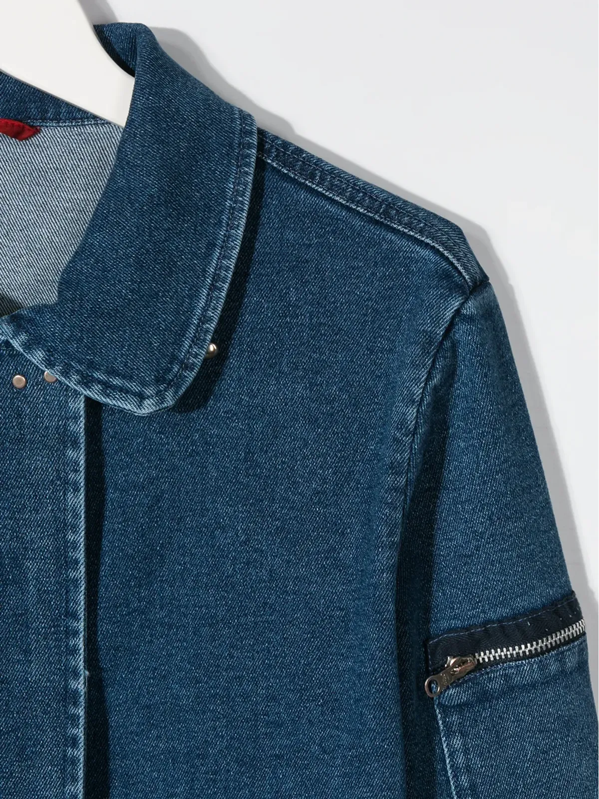 Fay Kids ティーン 隠しファスナー付きデニムジャケット - 画像3