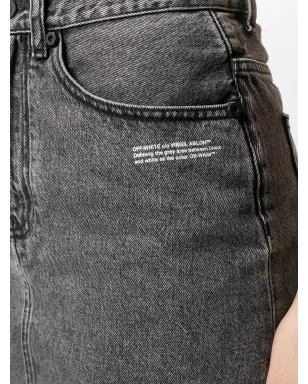 Off-White プリントロゴ デニムスカート - サムネイル5