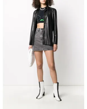 Off-White プリントロゴ デニムスカート - サムネイル2
