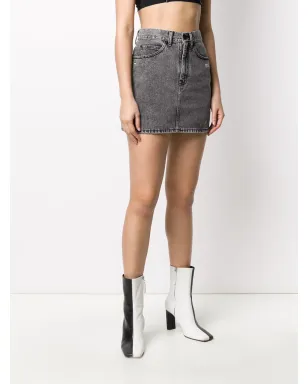 Off-White プリントロゴ デニムスカート - サムネイル3