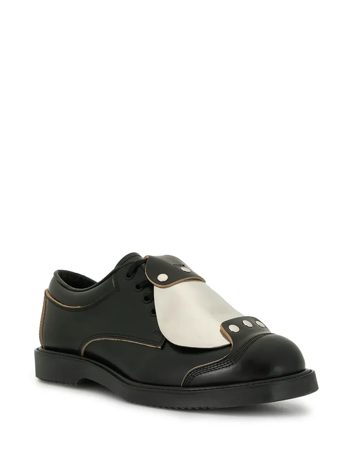 Comme des Garçons Homme Plus コントラストパネル レースアップシューズ - 画像2