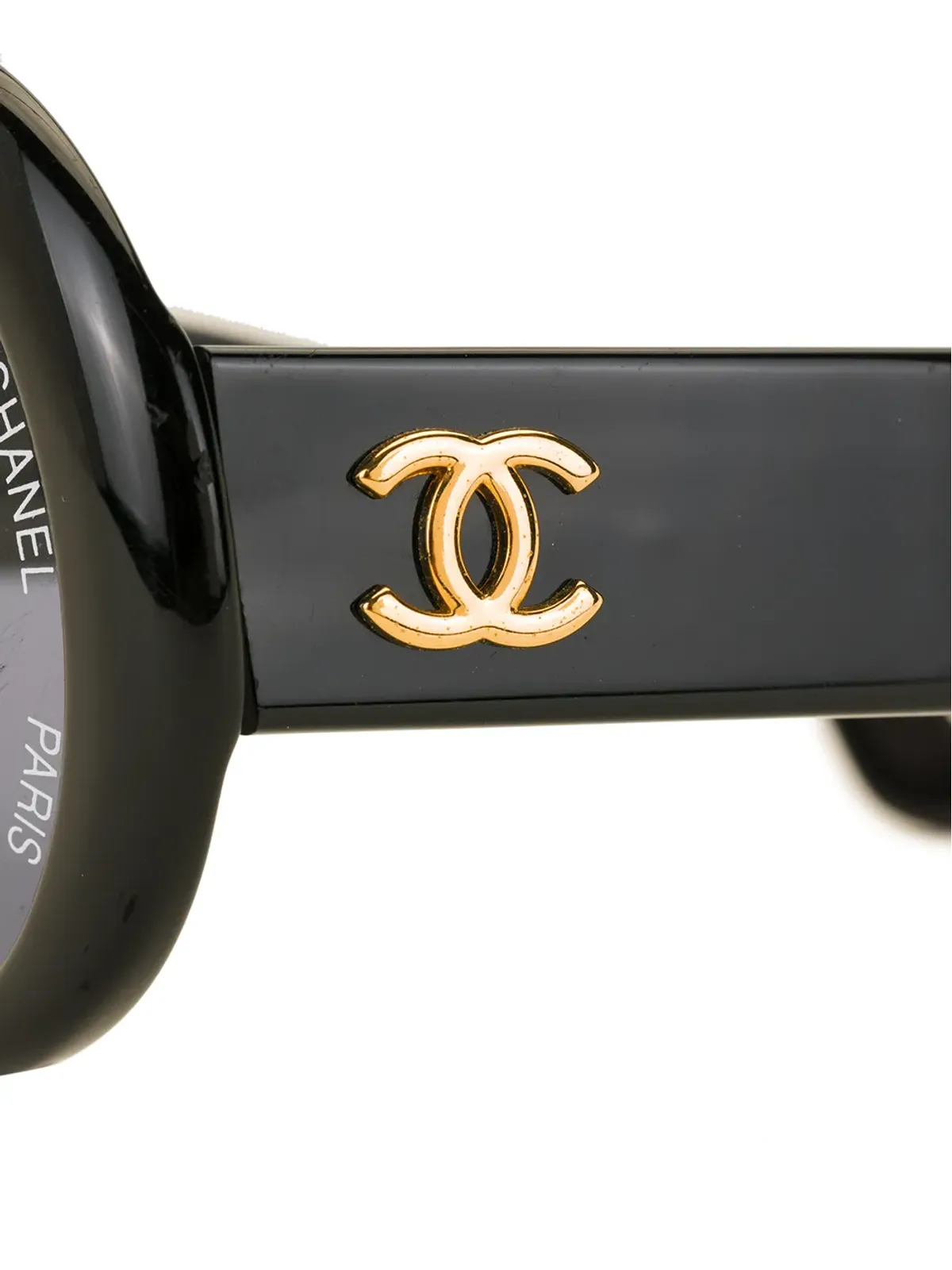 CHANEL Pre-Owned 1990年代 CCラウンドサングラス - ブラック - 画像3