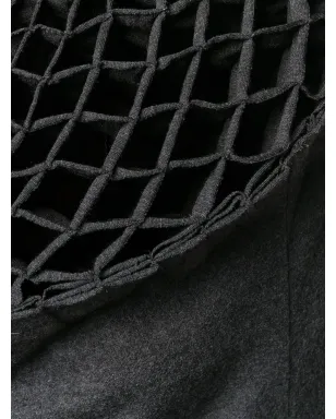 Junya Watanabe Comme des Garçons Pre-Owned 2000s honeycomb collar dress - Grey - サムネイル5