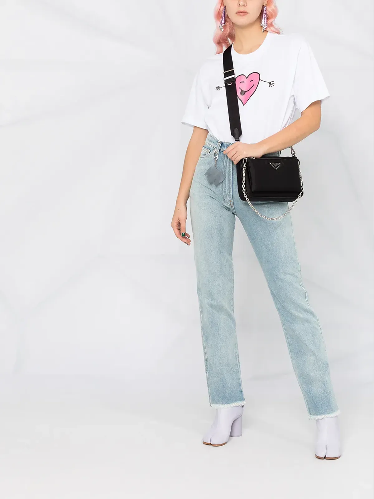 Natasha Zinko ほつれ加工デニムのフレアジーンズ - 画像2