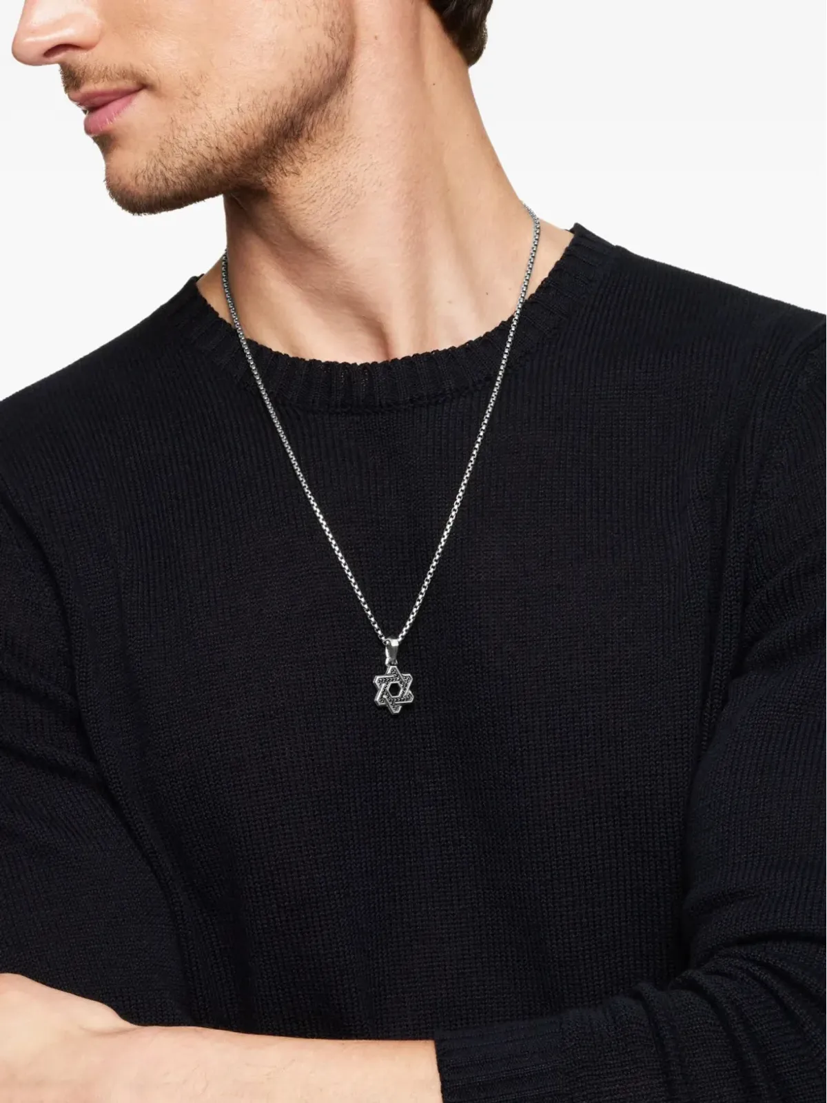 David Yurman デコ・スター・オブ・ダビッド ダイヤモンド ペンダント - 画像2