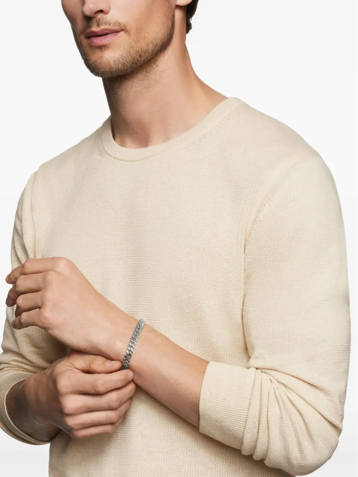 David Yurman スターリングシルバー カーブチェーン ブレスレット - 画像2