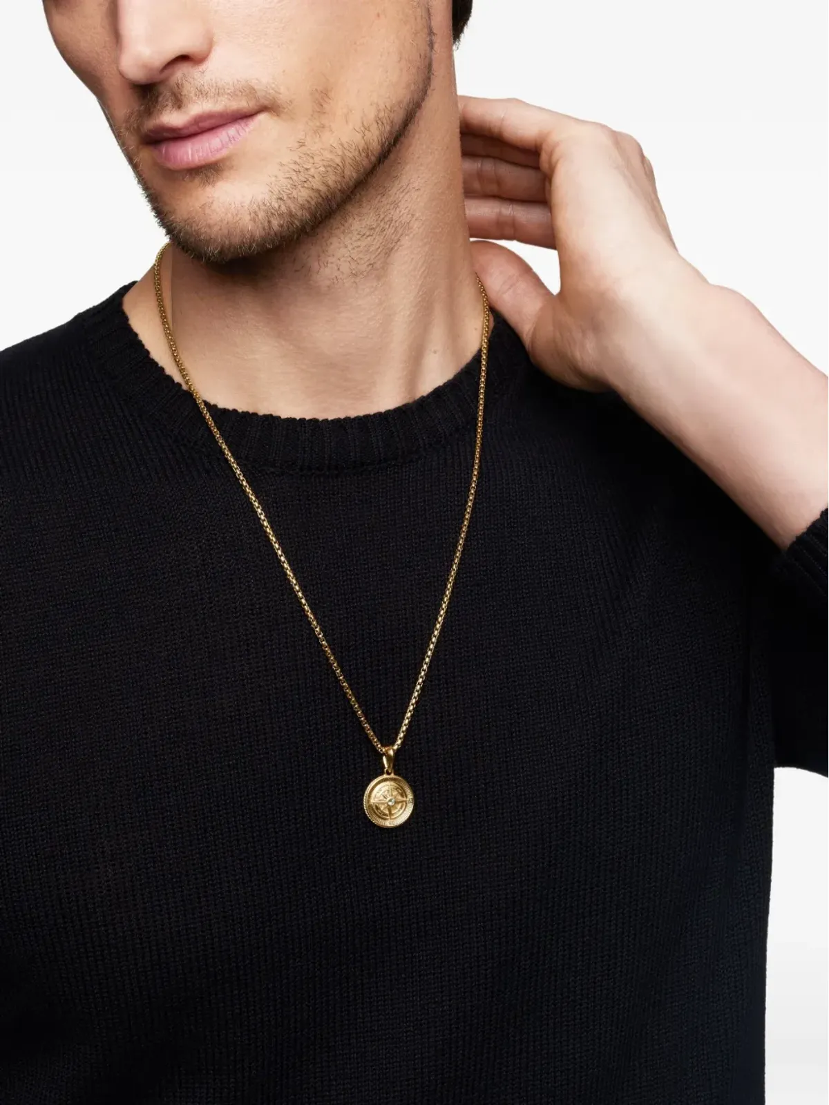 David Yurman 18kt イエローゴールド マリタイム コンパス ダイヤモンド アミュレット - 画像3
