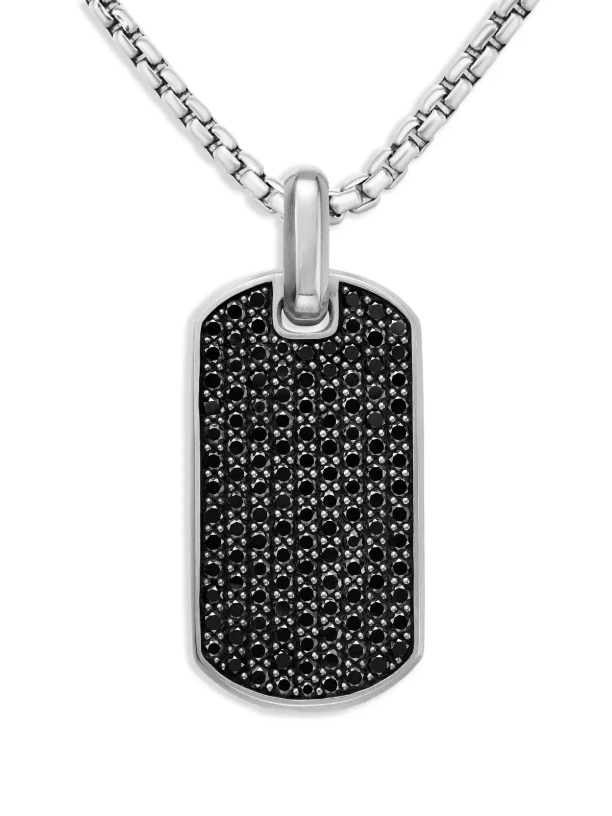 David Yurman sterling silver Chevron diamond tag - 画像1