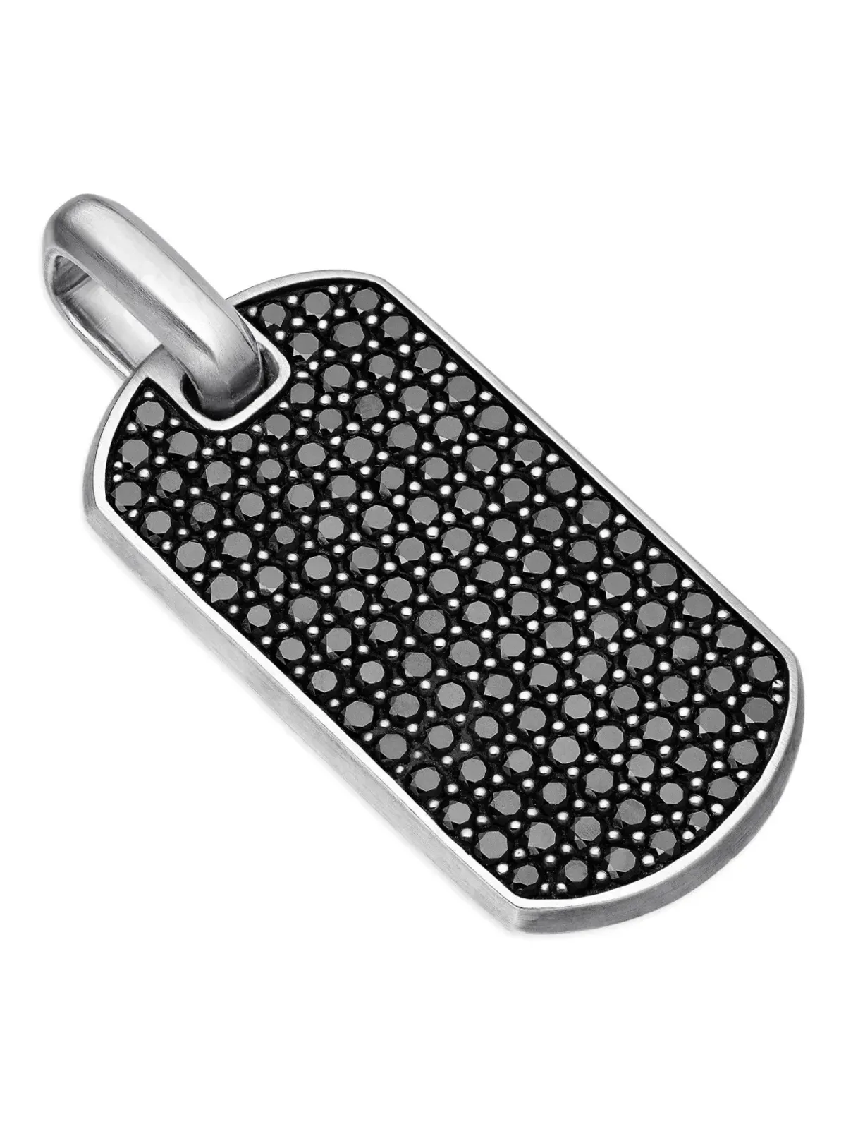 David Yurman sterling silver Chevron diamond tag - 画像5