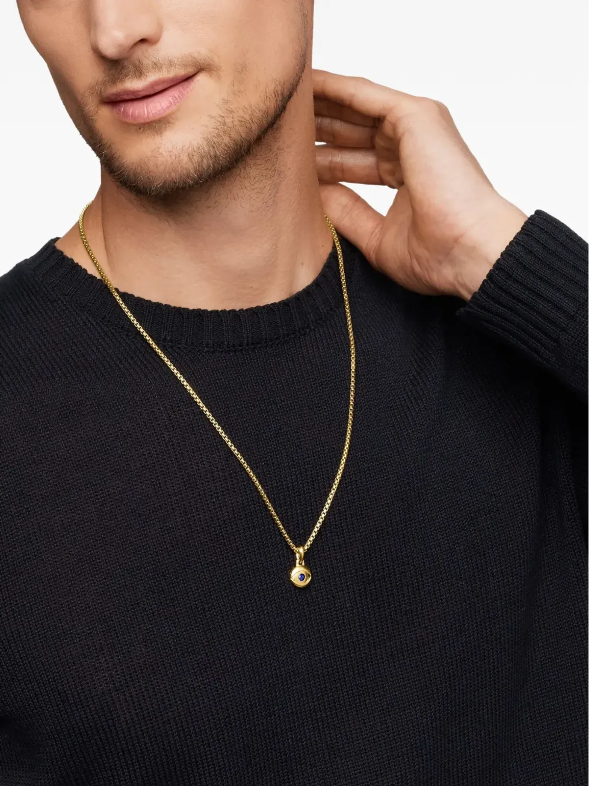 David Yurman 18kt イエローゴールド イービルアイ・サファイア・アミュレット - 画像2