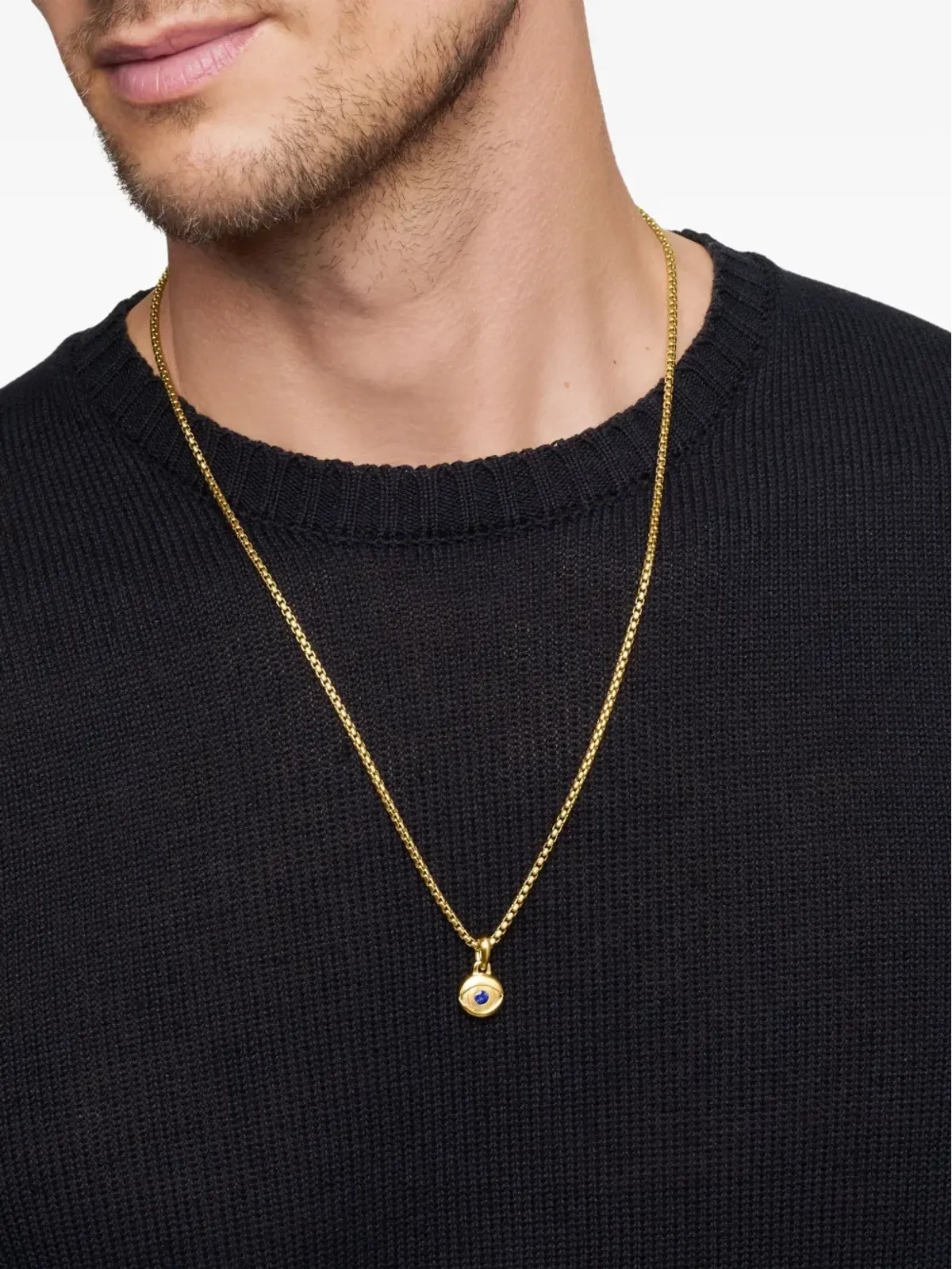 David Yurman 18kt イエローゴールド イービルアイ・サファイア・アミュレット - 画像3