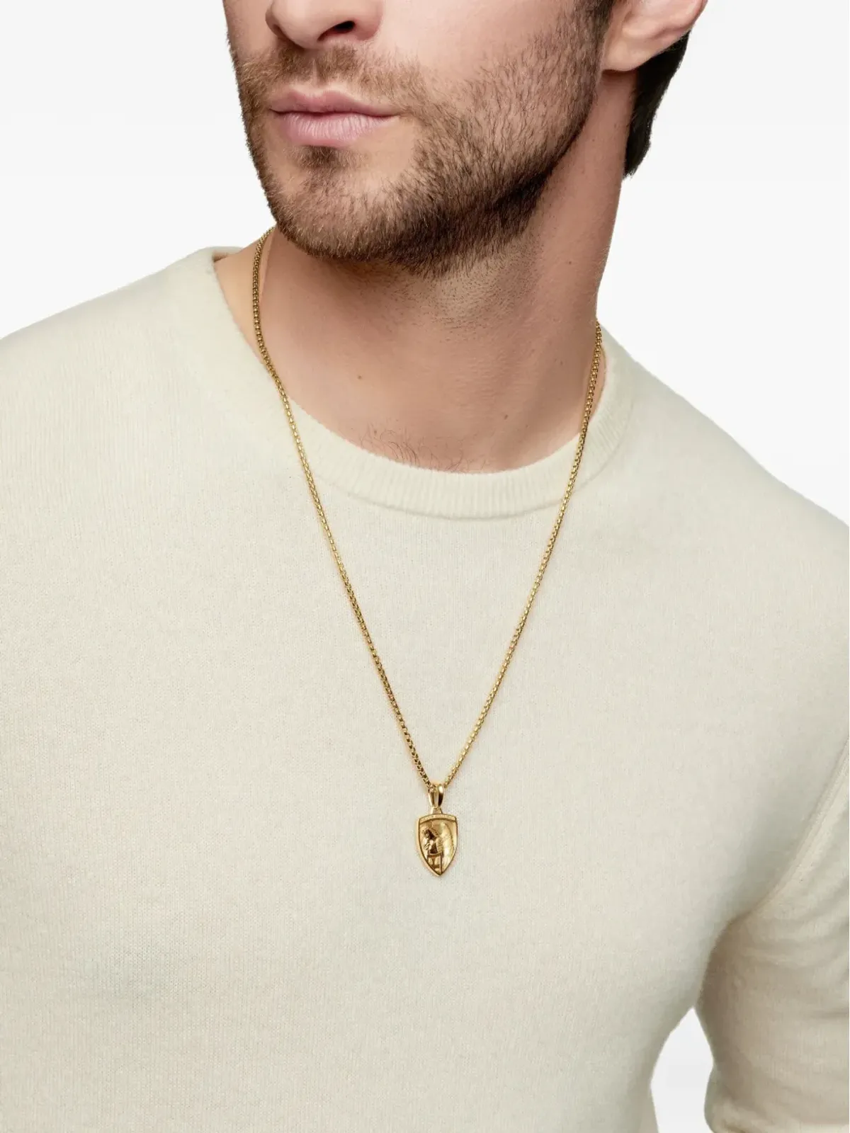 David Yurman 18kt Yellow Gold 聖ミカエル・アミュレット - 画像3