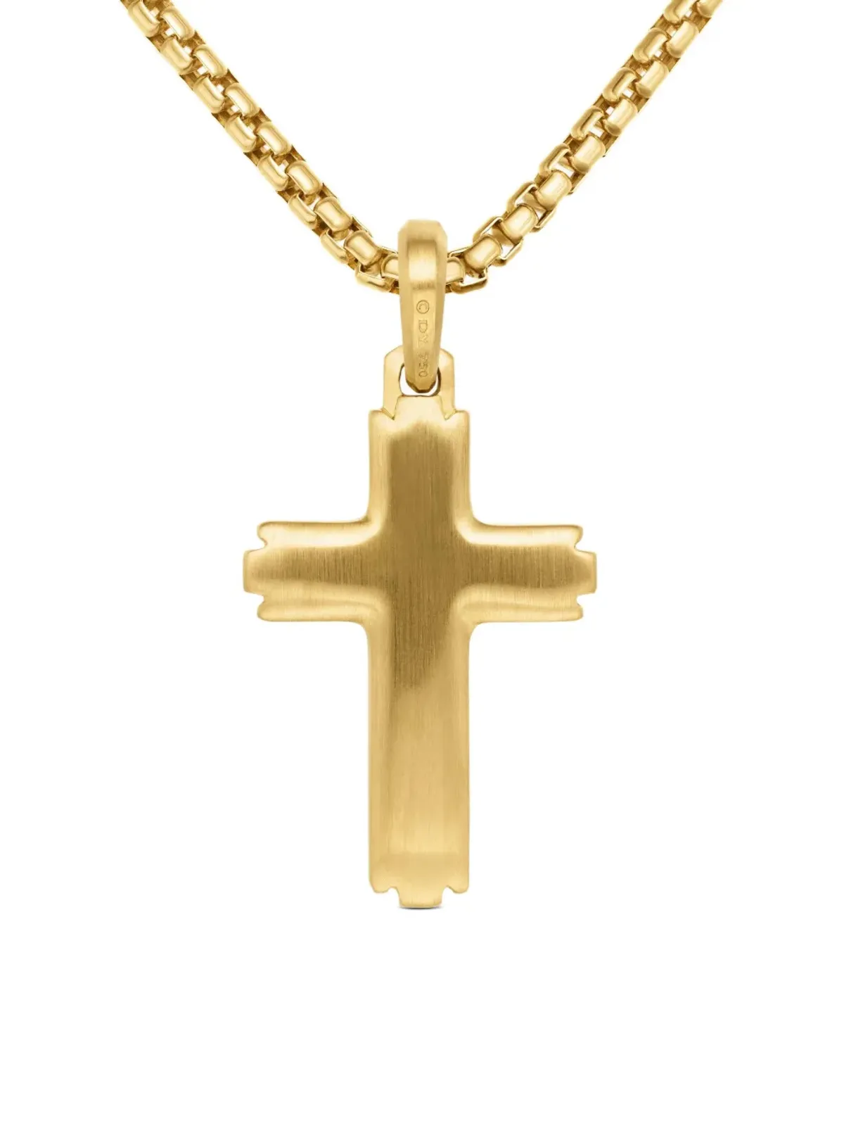 David Yurman 18K イエローゴールド デコクロス ダイヤモンド ペンダント - 画像4
