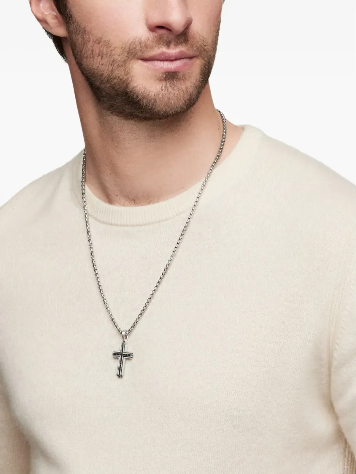 David Yurman デコ クロス ダイヤモンド ペンダント - 画像2