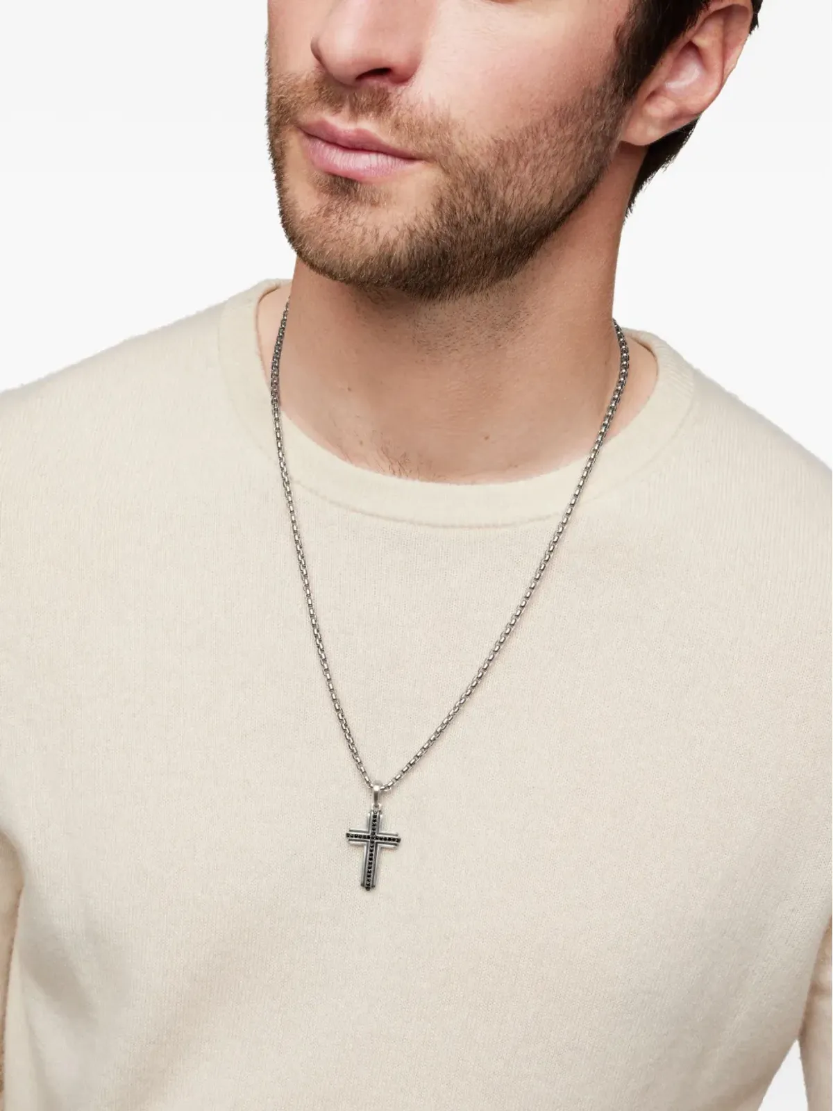 David Yurman デコ クロス ダイヤモンド ペンダント - 画像3