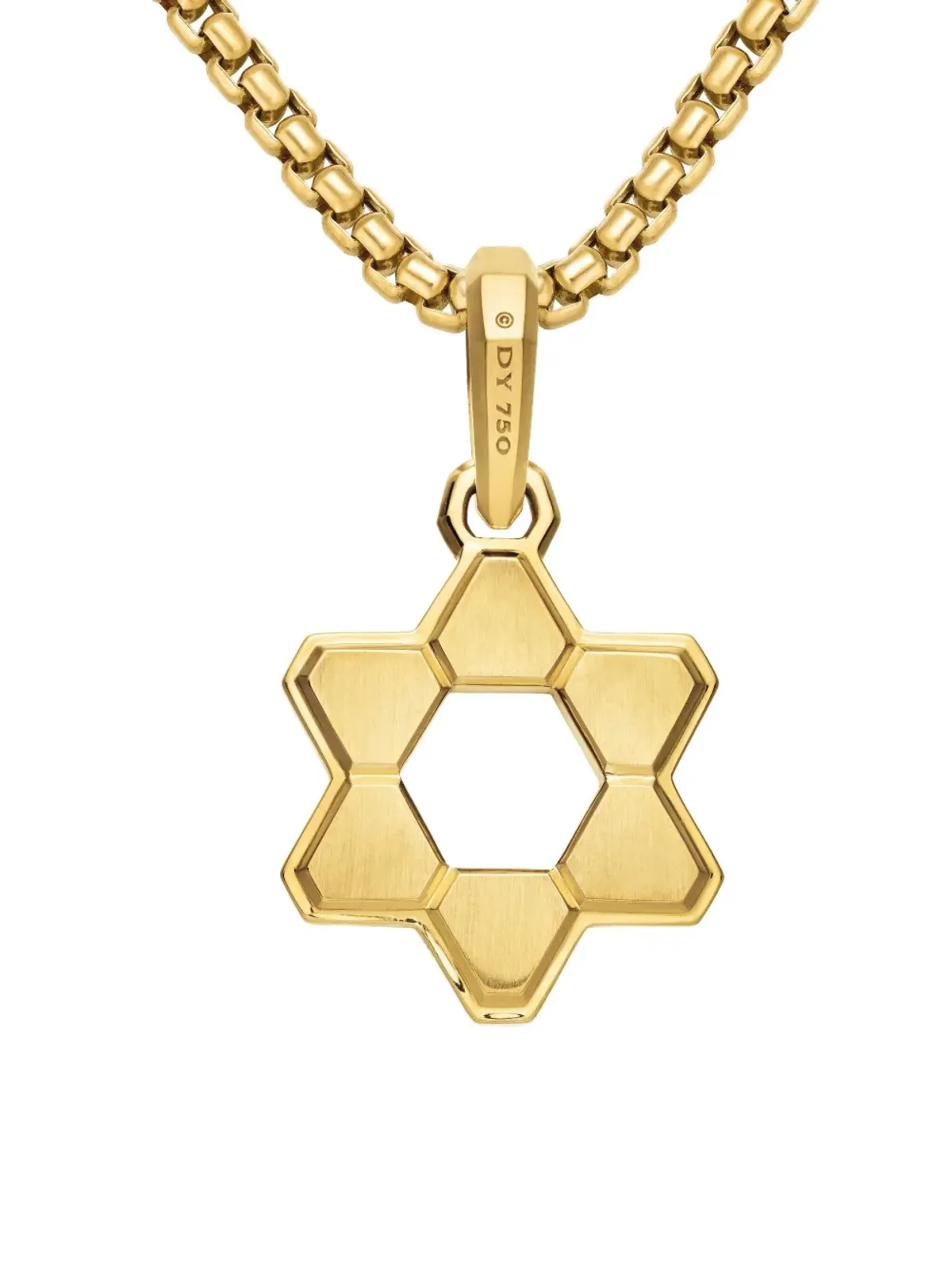 David Yurman 18金イエローゴールド デコ・スター・オブ・ダビデ ペンダント - 画像4