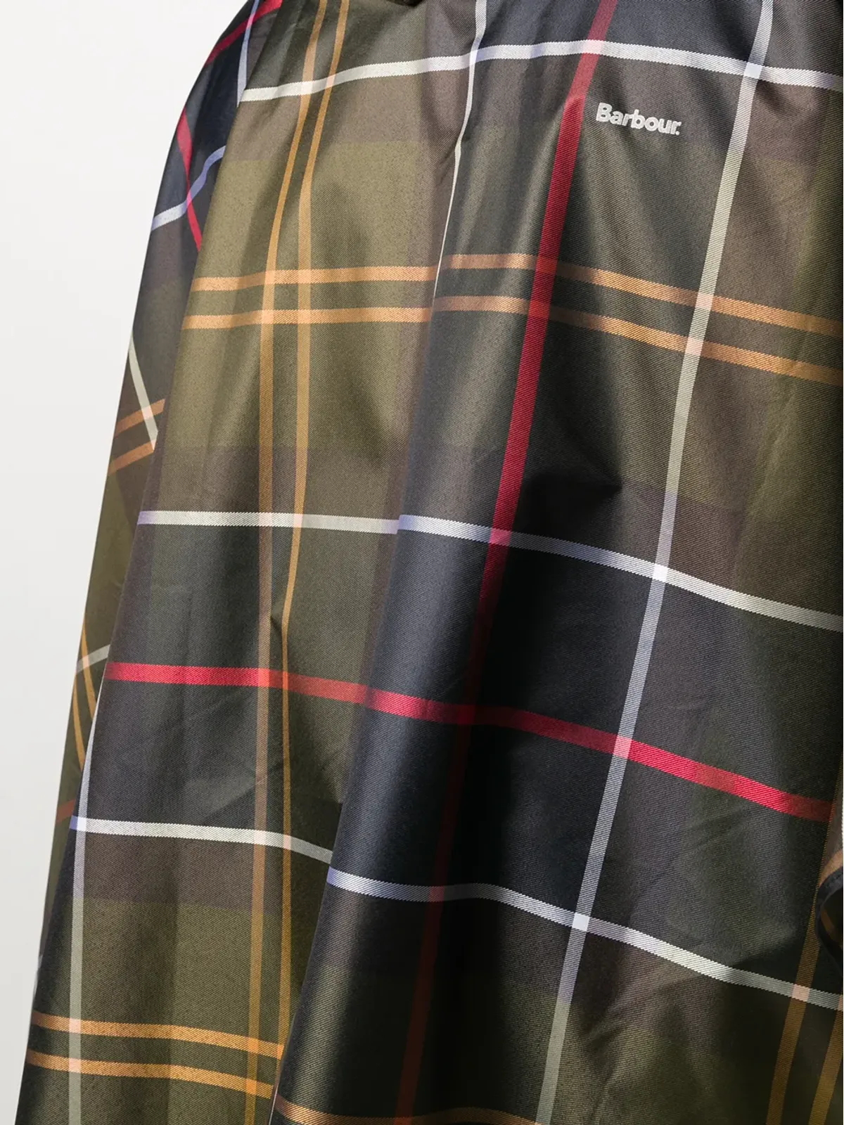 Barbour Sproofタータン ポンチョ - グリーン - 画像5