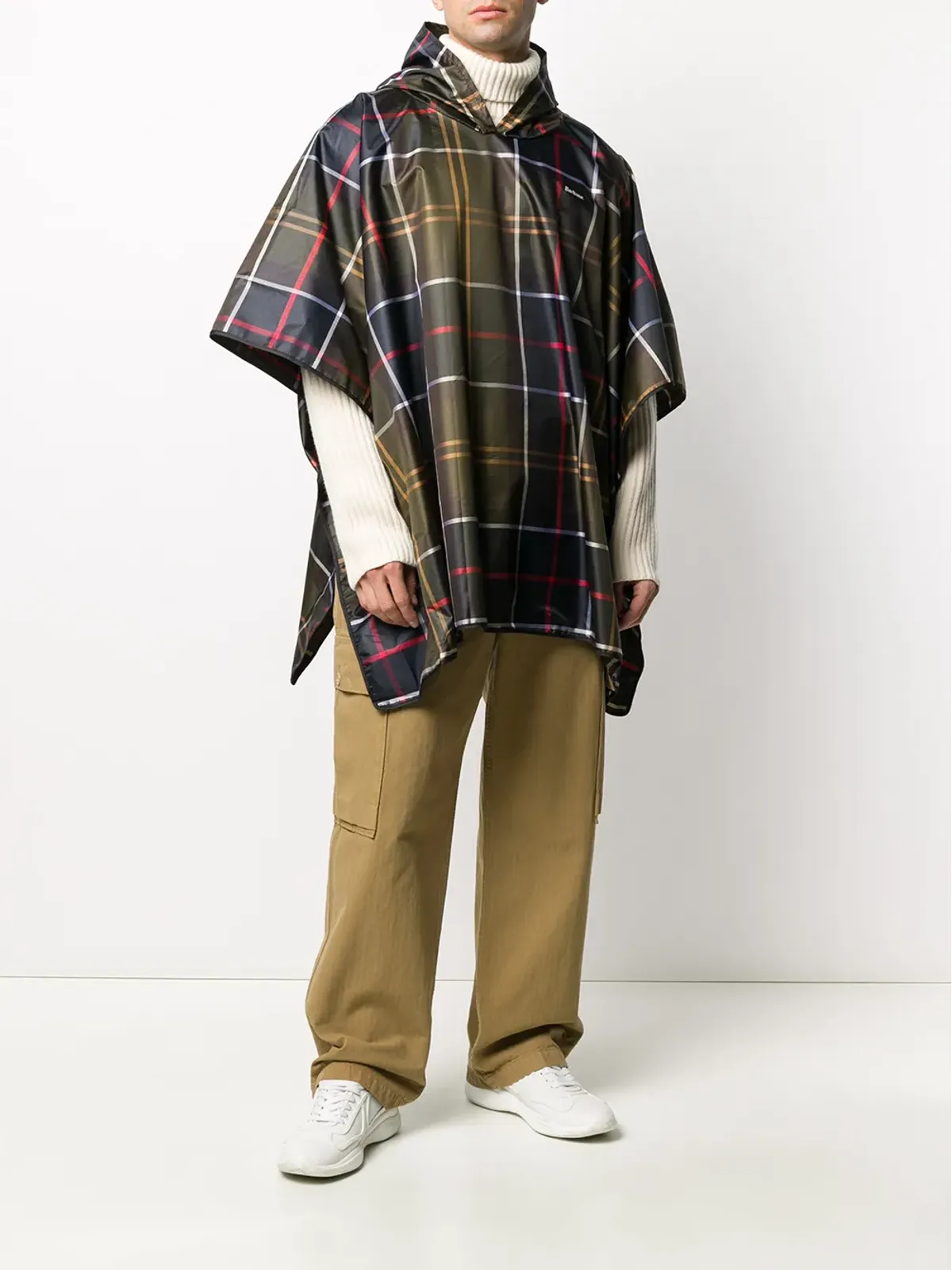 Barbour Sproofタータン ポンチョ - グリーン - 画像2