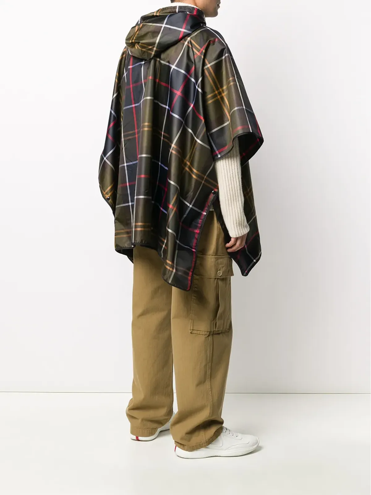 Barbour Sproofタータン ポンチョ - グリーン - 画像4