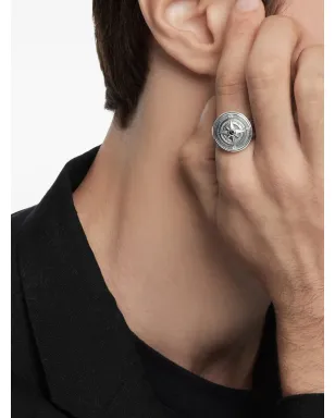 David Yurman sterling silver Maritime Compass black diamond signet ring - サムネイル5