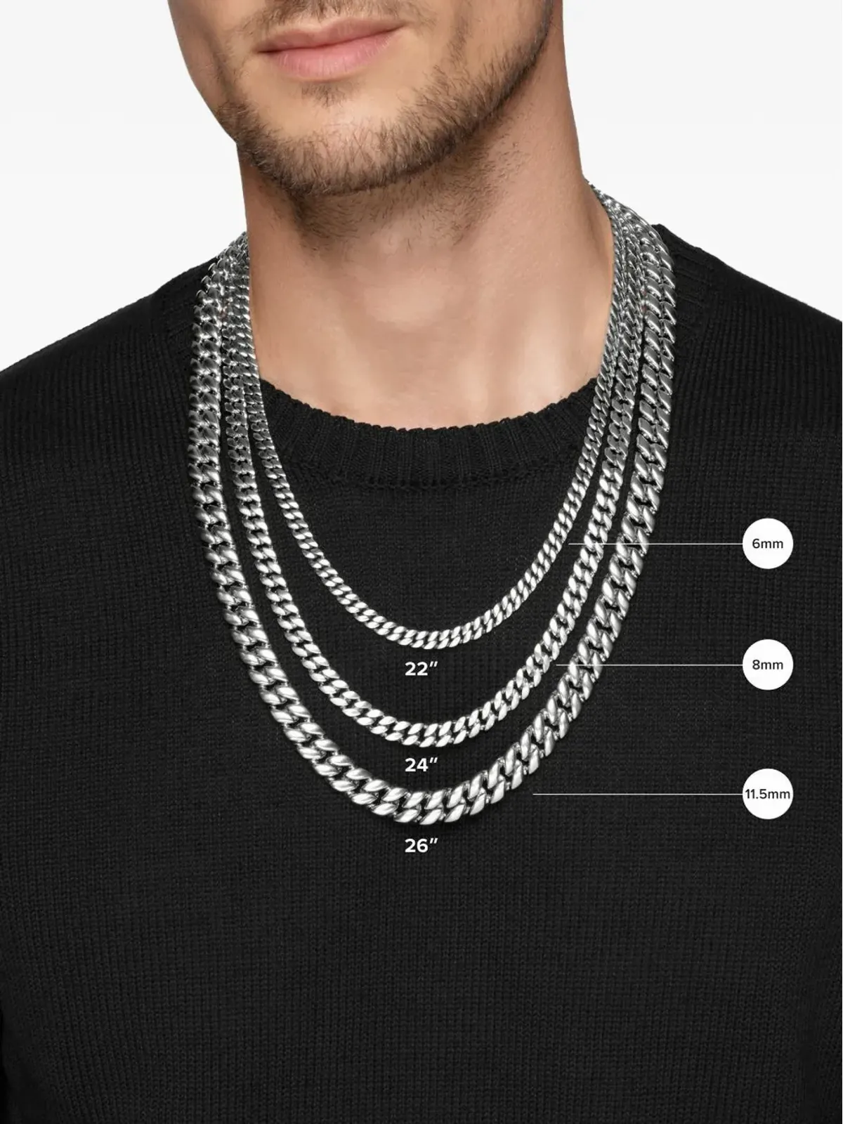 David Yurman スターリングシルバー カーブチェーン ネックレス - 画像2