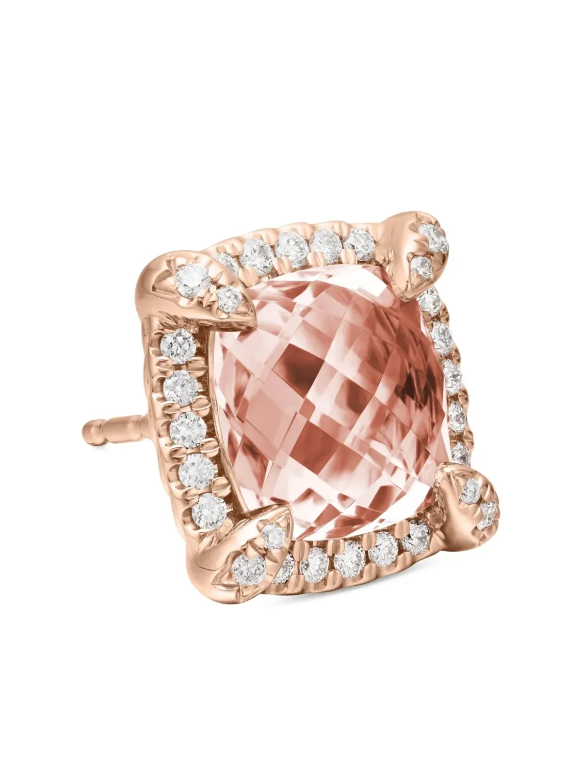 David Yurman チャテレイン モルガネイトとダイヤモンド スタッドピアス - 画像5