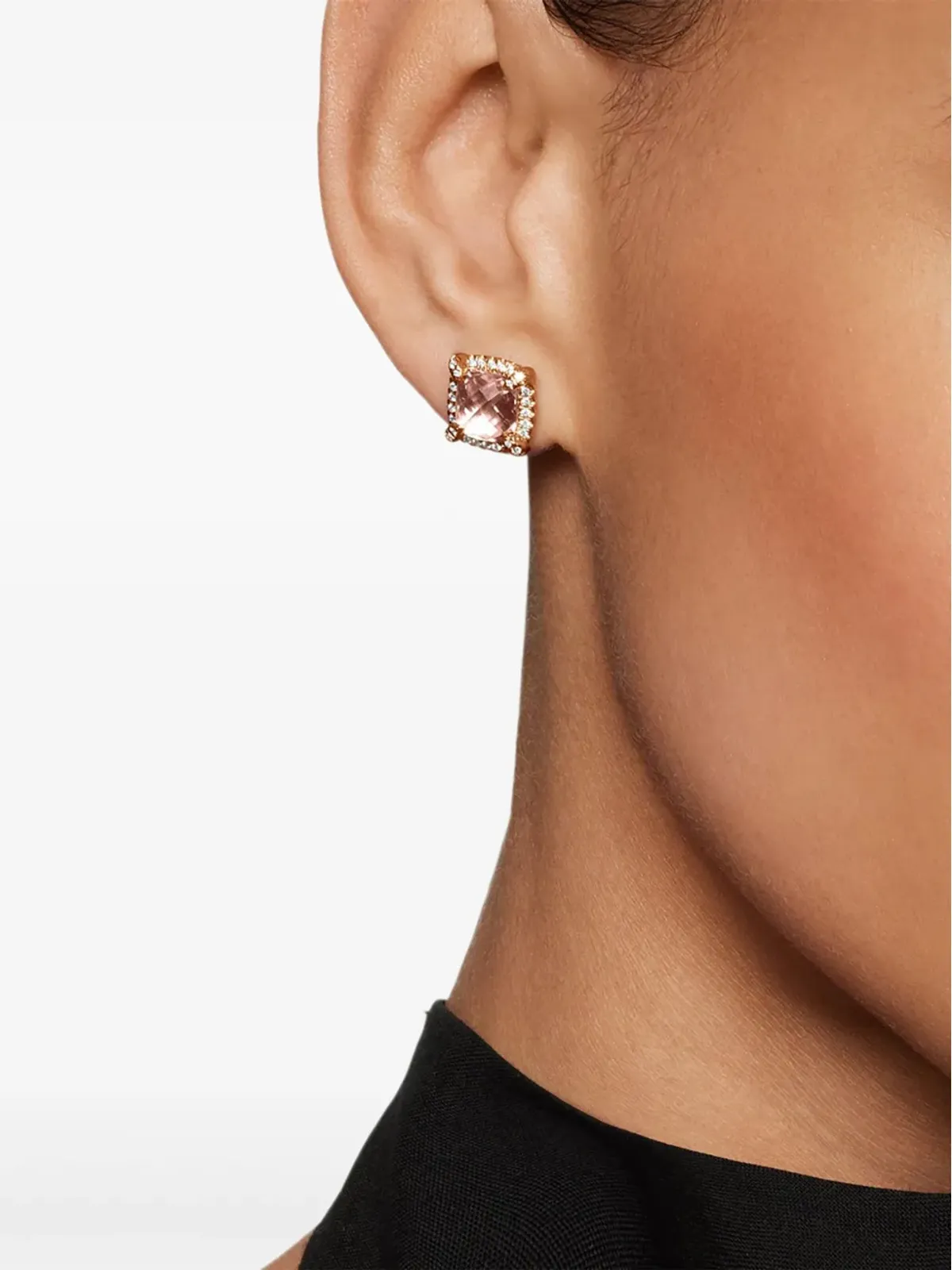 David Yurman チャテレイン モルガネイトとダイヤモンド スタッドピアス - 画像2