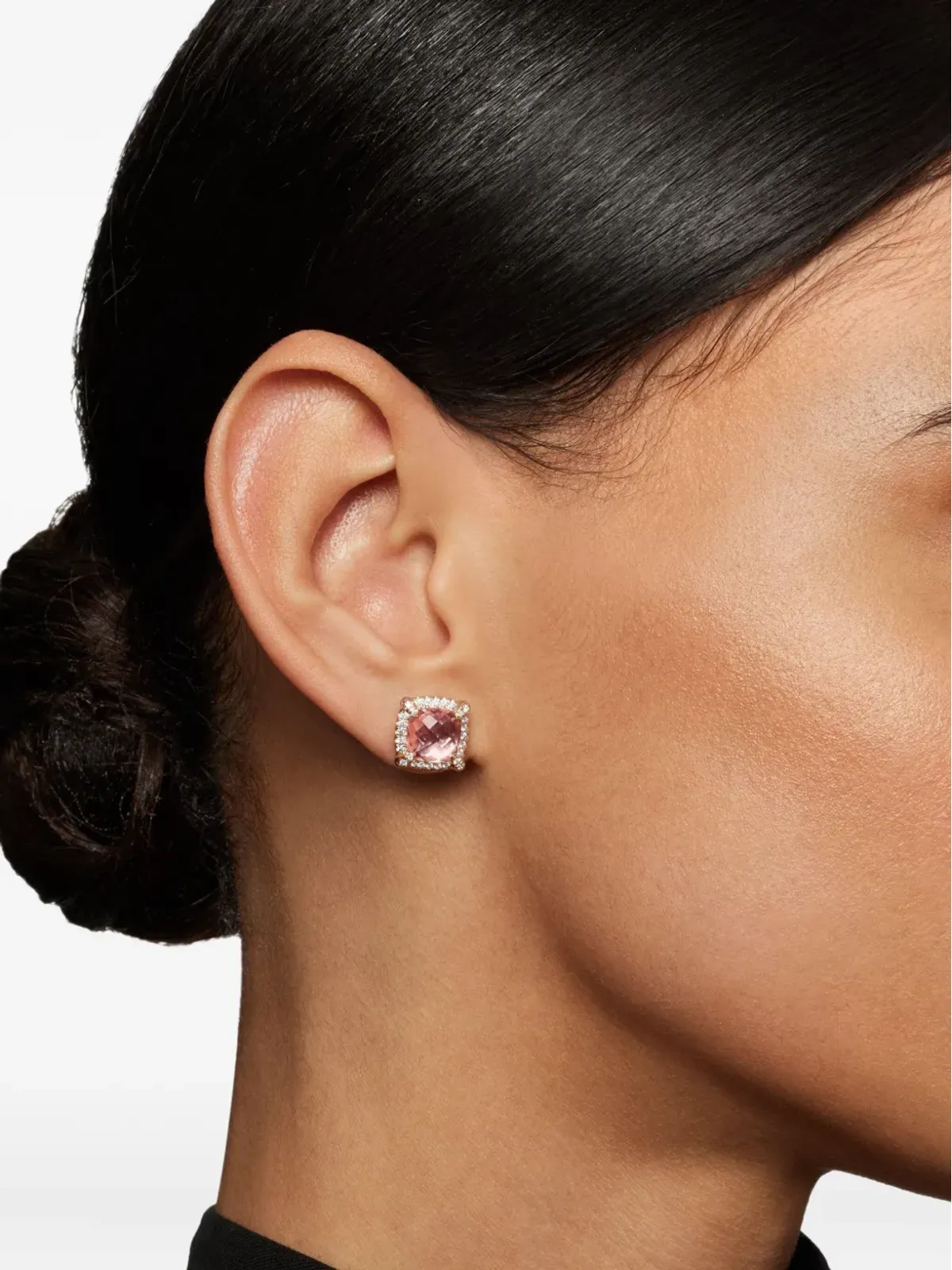 David Yurman チャテレイン モルガネイトとダイヤモンド スタッドピアス - 画像3