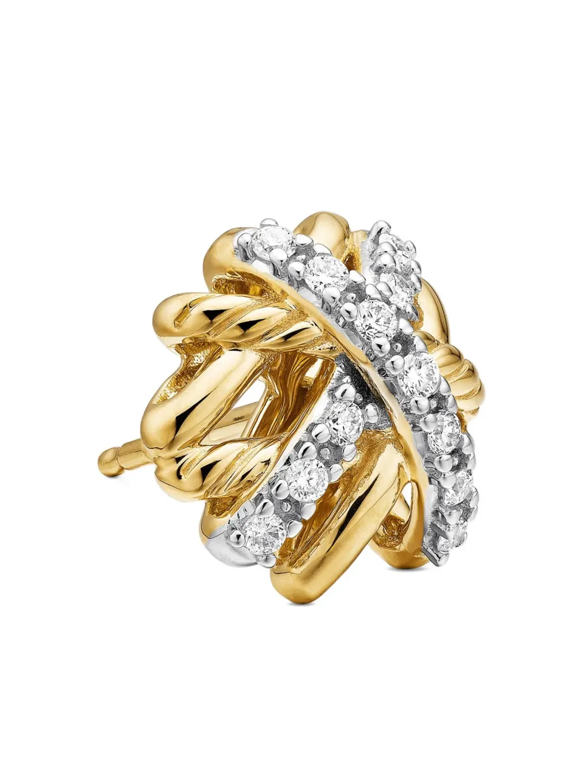 David Yurman クロスオーバー ダイヤモンド スタッド ピアス - 画像5