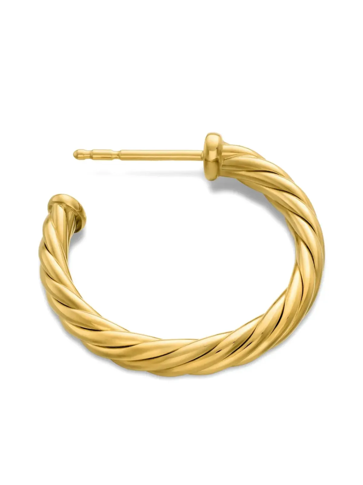 David Yurman 18kt イエローゴールド Cablespira フープイヤリング - 画像4