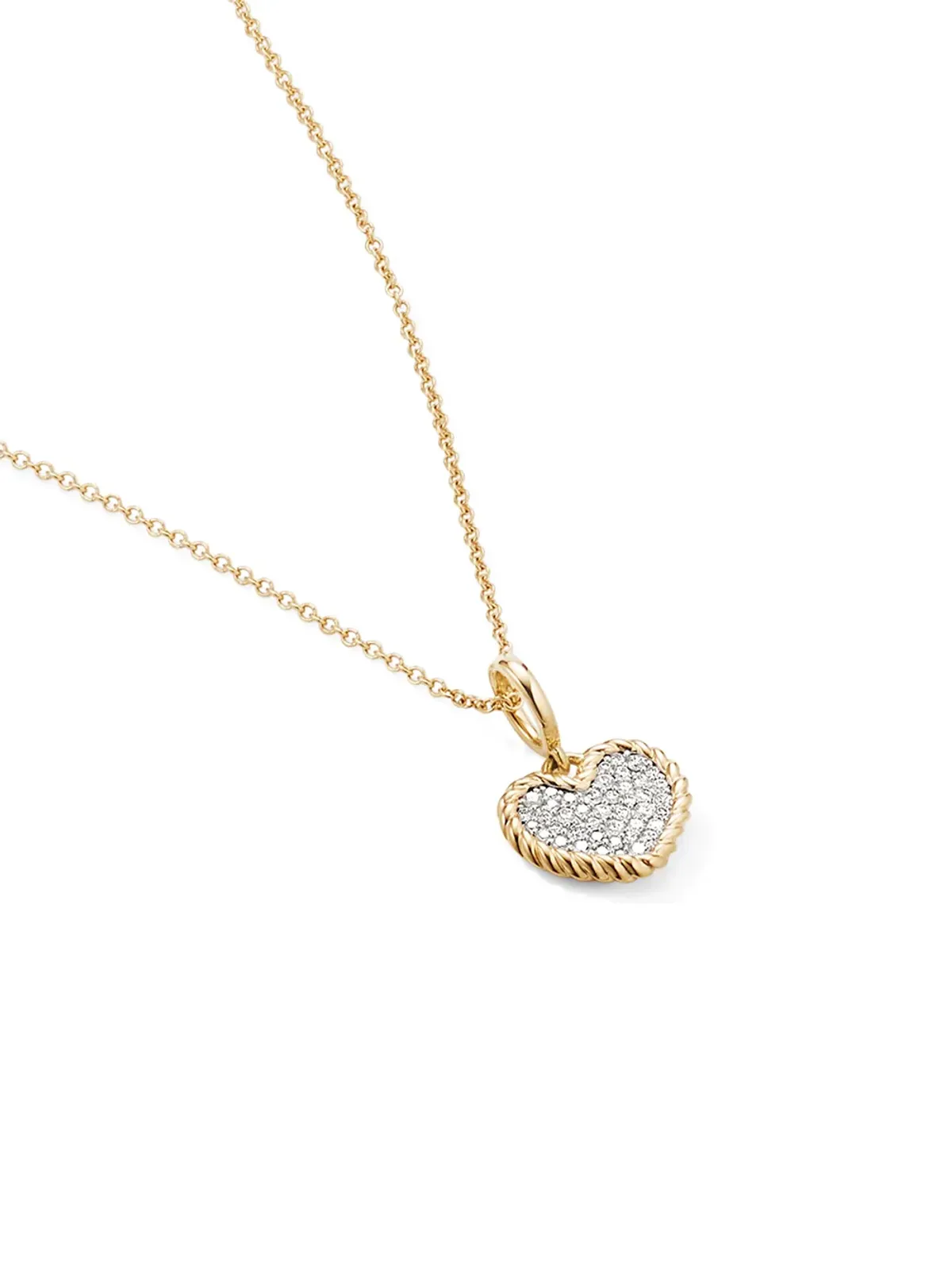 David Yurman ケーブル コレクティブ ハート ダイヤモンド ネックレス - 画像2