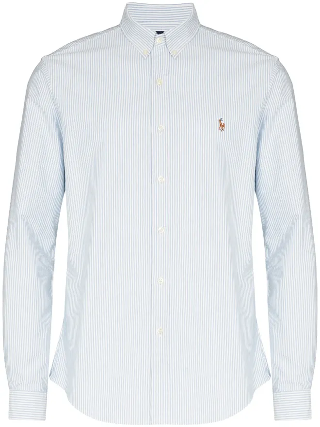 Polo Ralph Lauren Polo Ralph Lauren ロゴ刺繍ストライプシャツ - ブルーの商品画像