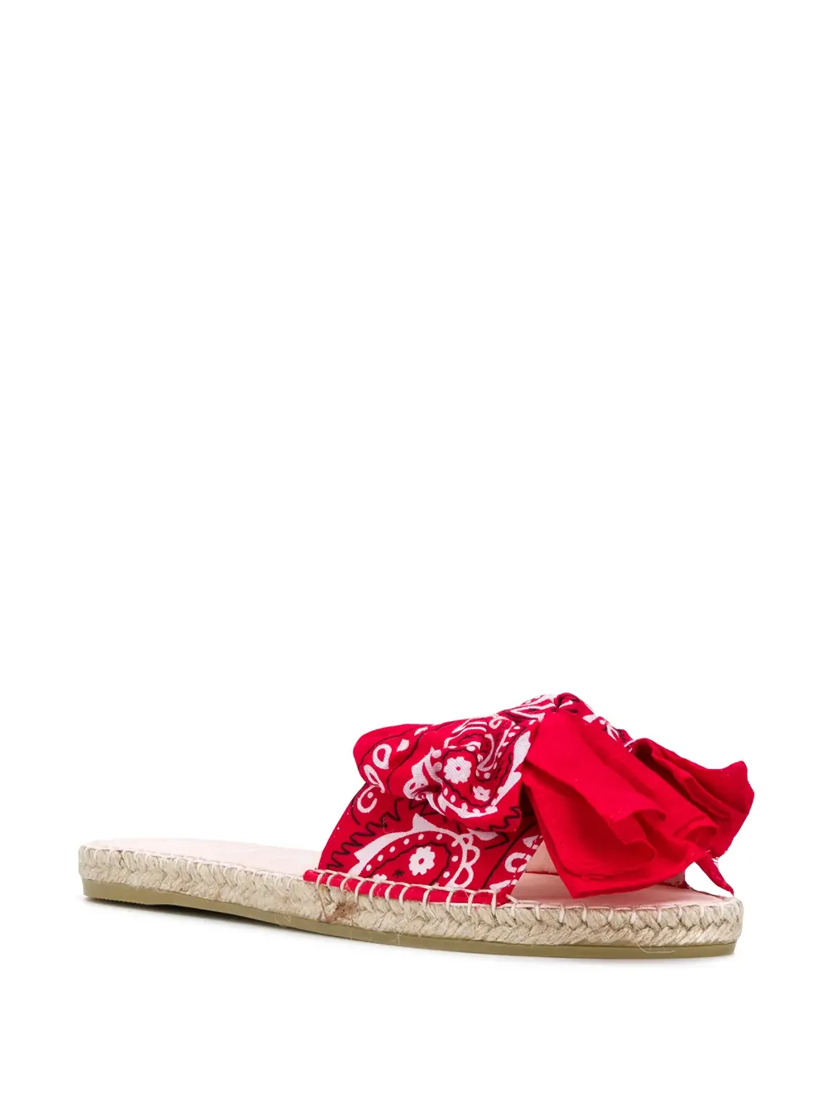 Manebi scarf tied slides - Red - 画像2