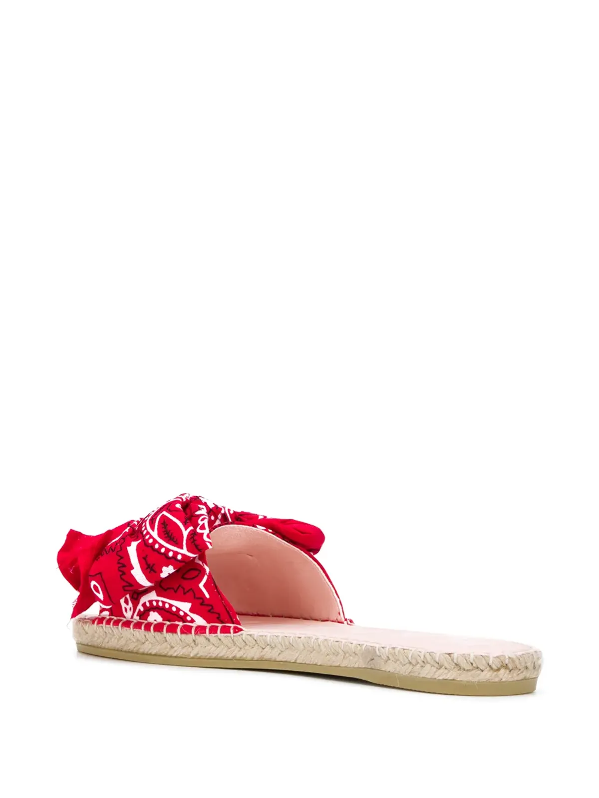 Manebi scarf tied slides - Red - 画像3