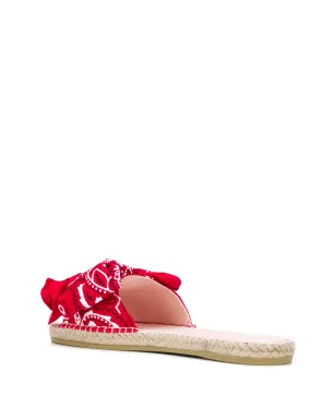 Manebi scarf tied slides - Red - サムネイル3