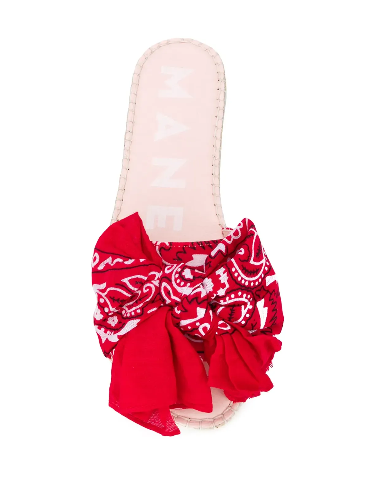 Manebi scarf tied slides - Red - 画像4
