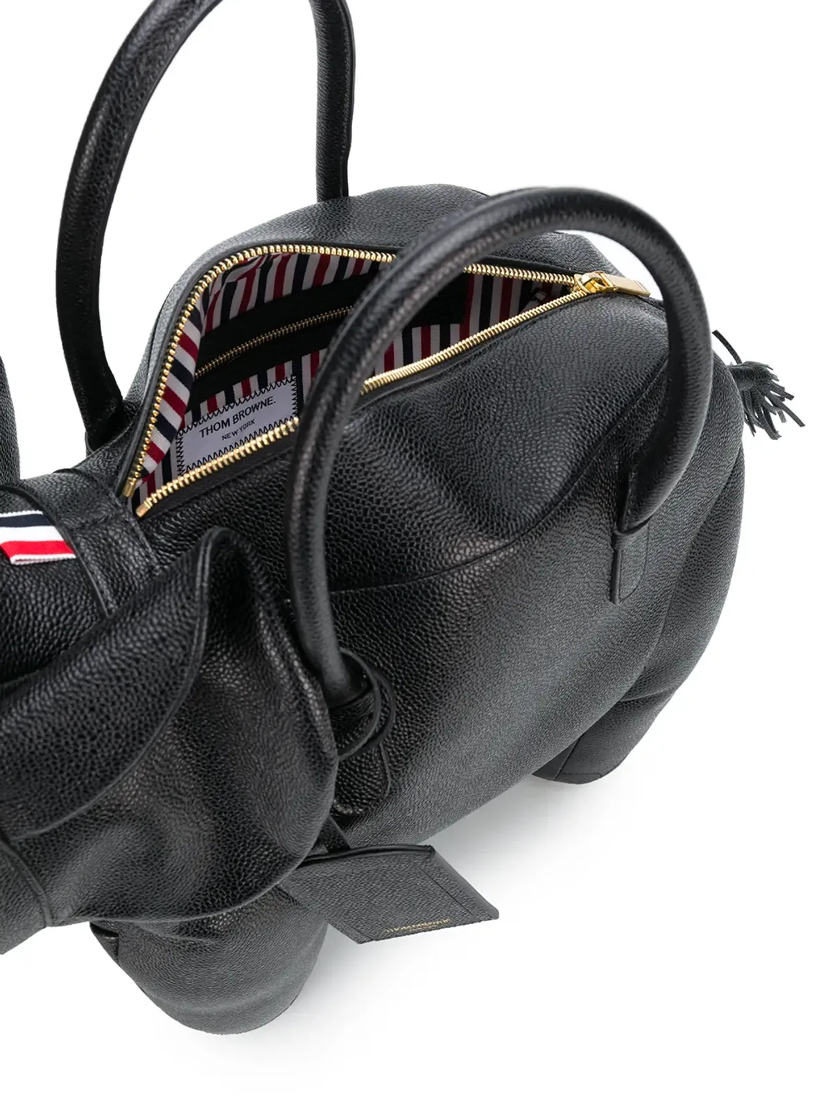 Thom Browne エレファント・シボ革 トートバッグ - ブラック - 画像5
