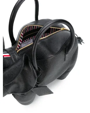 Thom Browne エレファント・シボ革 トートバッグ - ブラック - サムネイル5