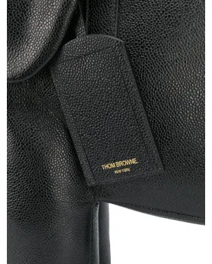 Thom Browne エレファント・シボ革 トートバッグ - ブラック - サムネイル4