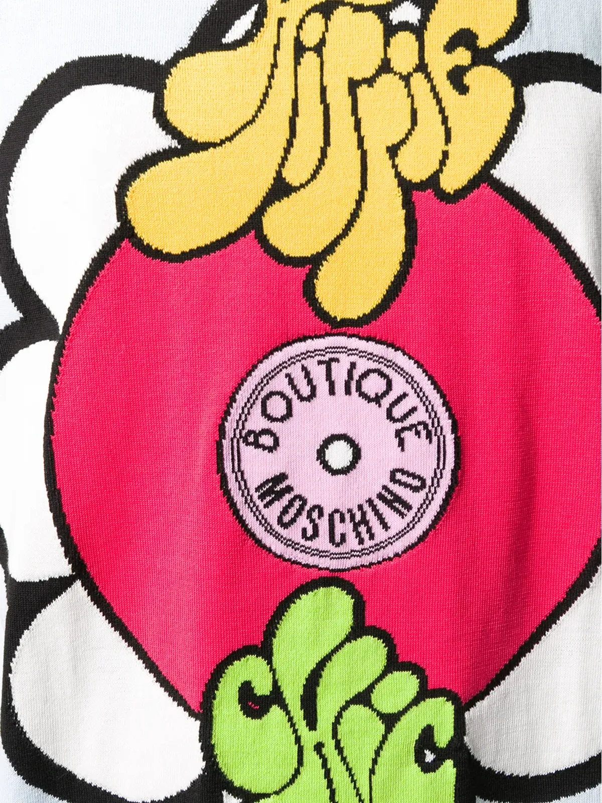 Boutique Moschino ヒッピーチック編み込みTシャツ - 画像5
