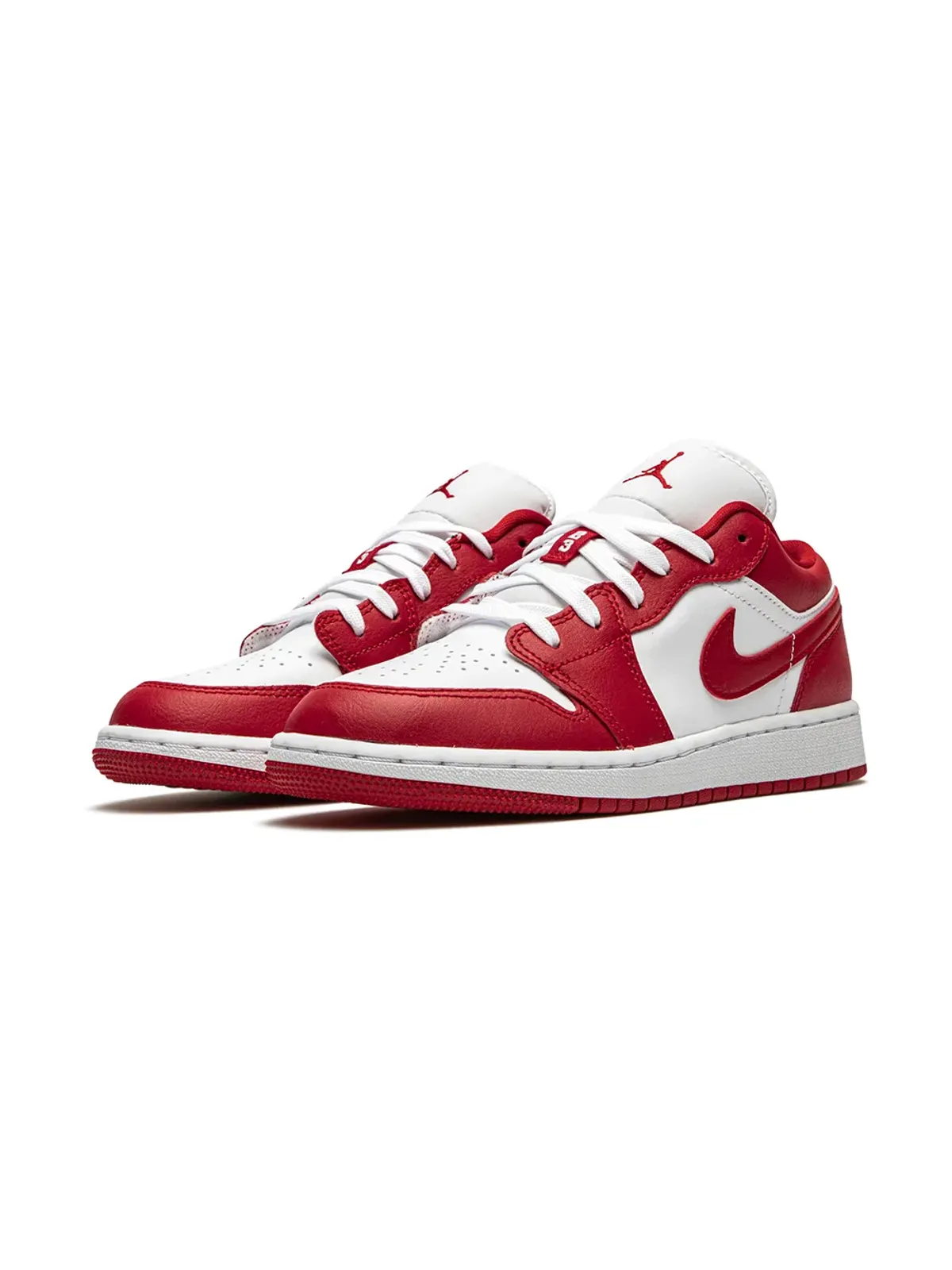 Jordan Kids エアジョーダン 1 ロー ジムレッド/ホワイト スニーカー - 画像2