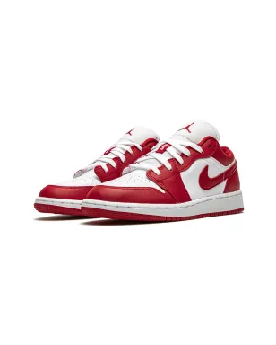 Jordan Kids エアジョーダン 1 ロー ジムレッド/ホワイト スニーカー - サムネイル2