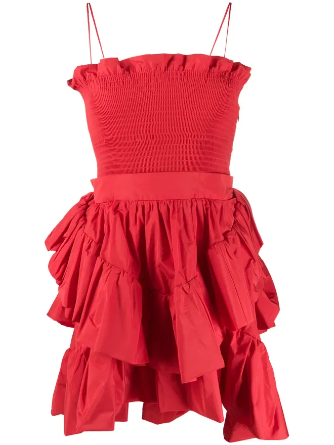 Philosophy Di Lorenzo Serafini Philosophy Di Lorenzo Serafini スモックウエストのフリルドレスの商品画像