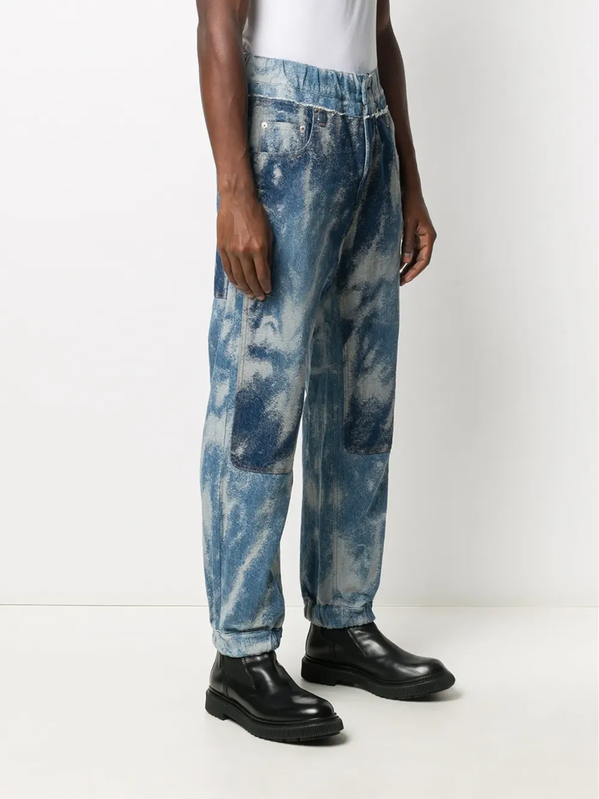 AMBUSH アシッドウォッシュデニム トラックパンツ - 画像4